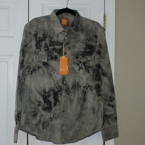 Hugo Boss ORANGE  denim button down shirt Sz L NWT